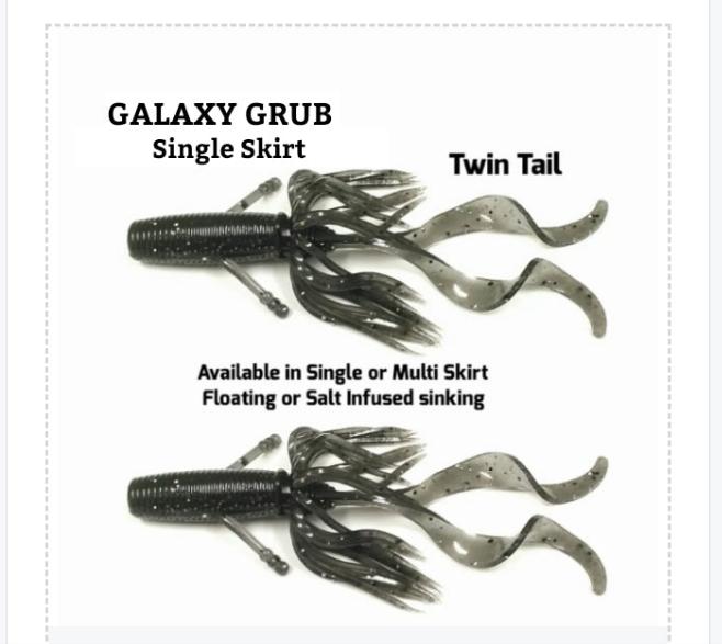 4" Galaxy Grub single skirt (SINKING SALT INFUSED)