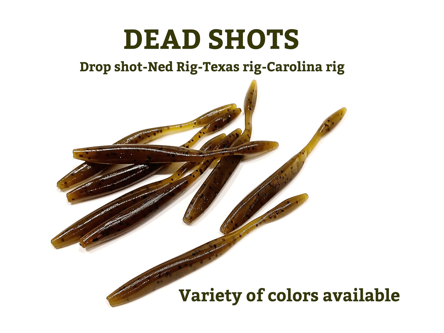 DEAD SHOT (finesse drop shot worm) variety of colors available