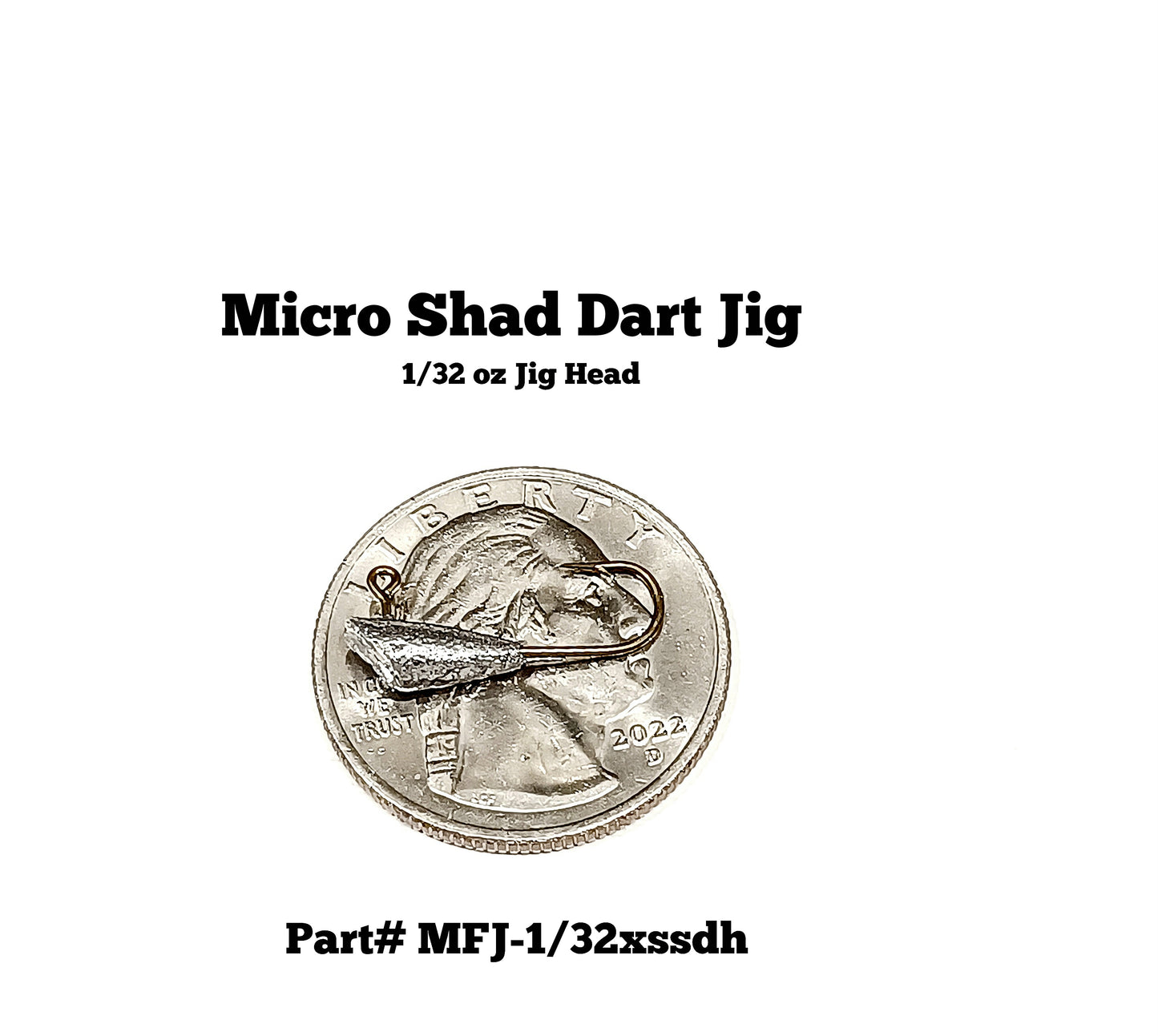 Ultra Micro Finesse SHAD DART Jig Heads (size: 1/32 oz) our ultra light line series tackle