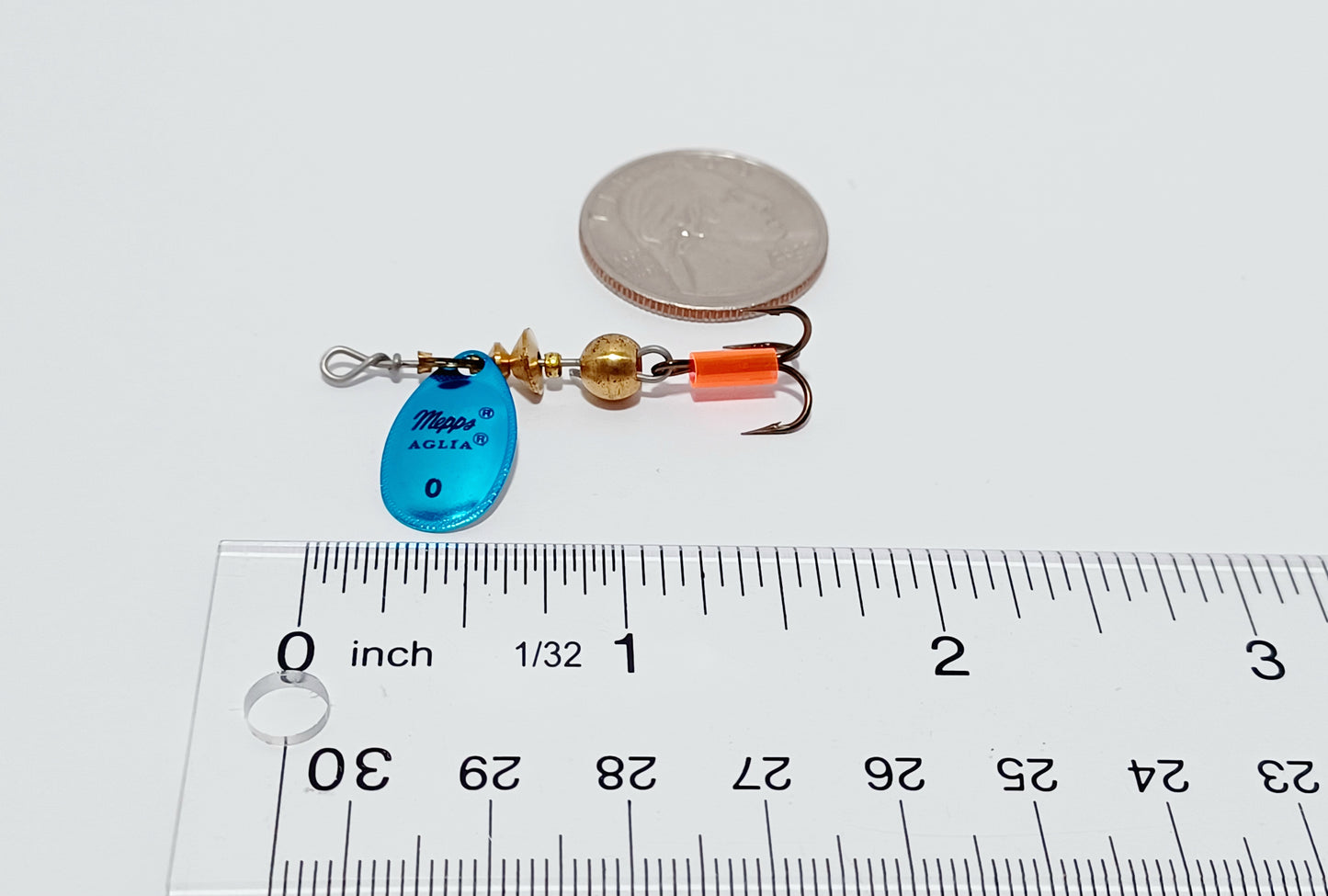 Vintage Mepps Aglia small #0 Lure in blue