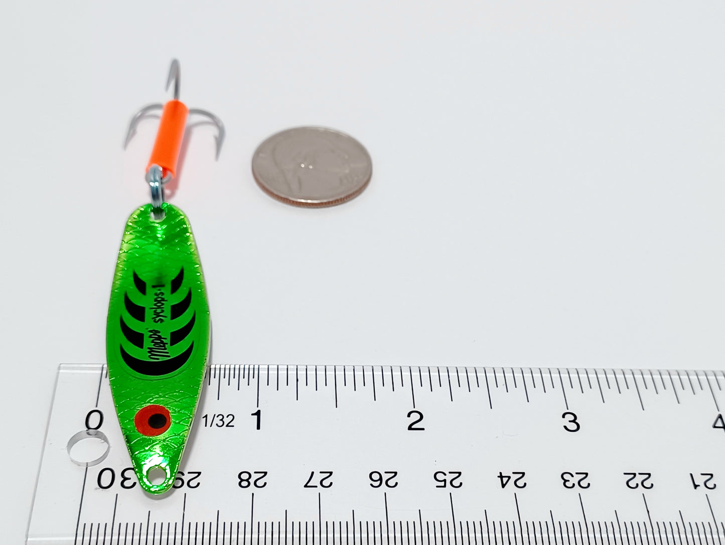 Vintage Mepps Syclops flashiest action lure green