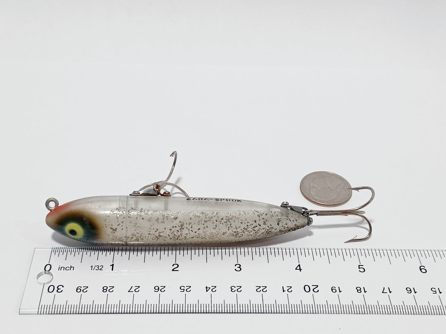 Vintage HEDDON Zara Spook topwater lure (Factory Flash Glitter)
