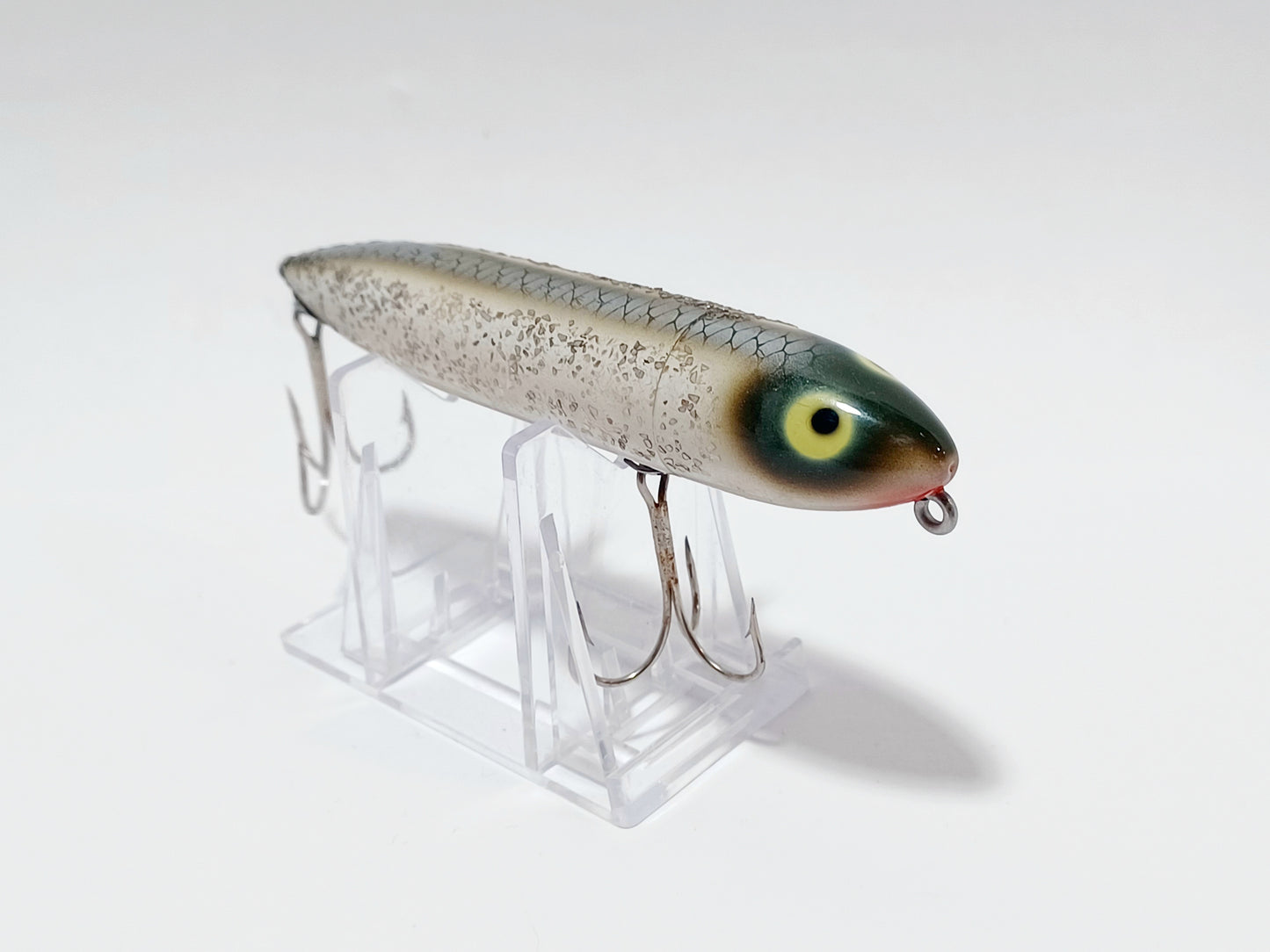 Vintage HEDDON Zara Spook topwater lure (Factory Flash Glitter)