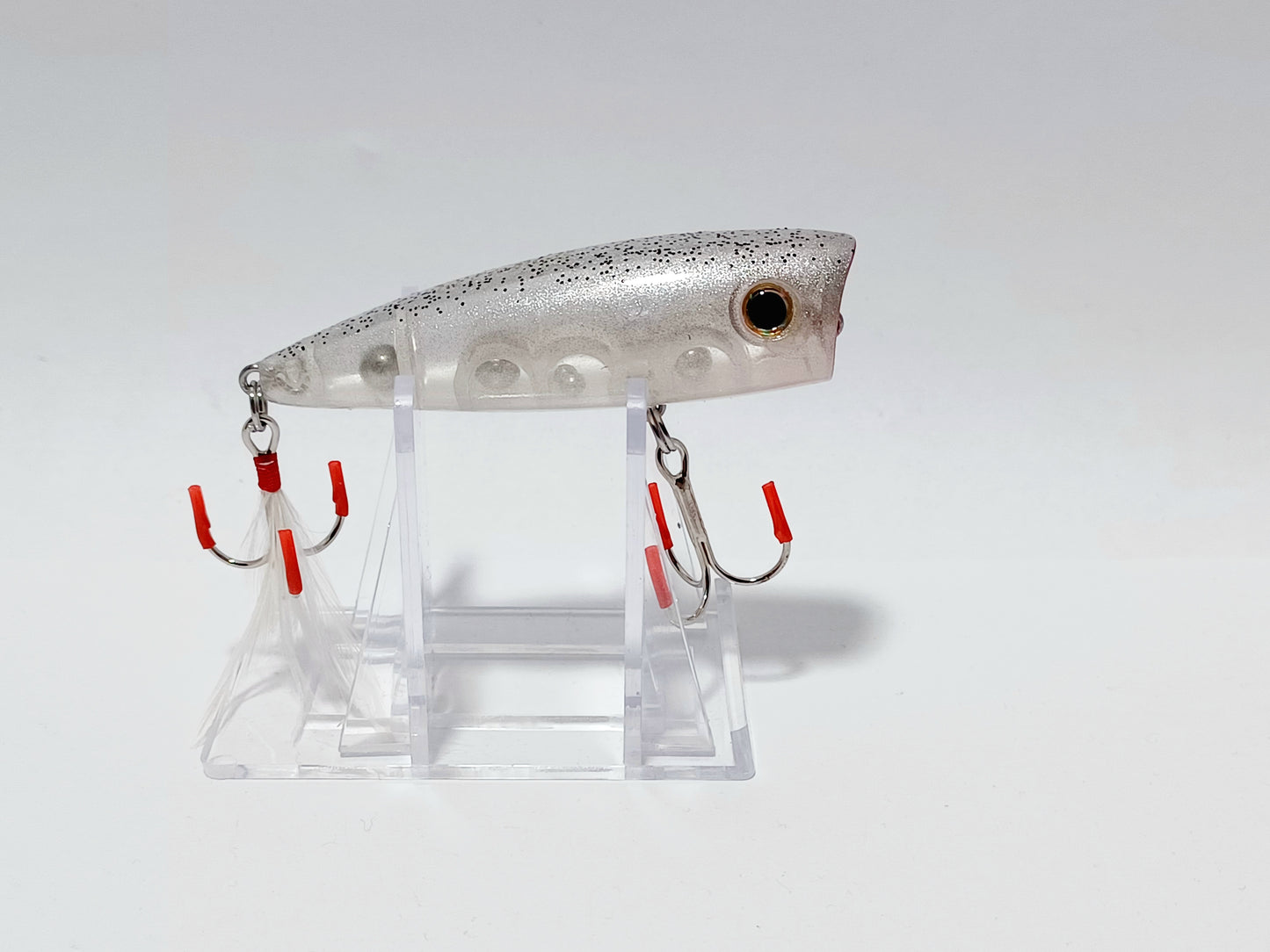 Custom POPPER silver shad topwater lure