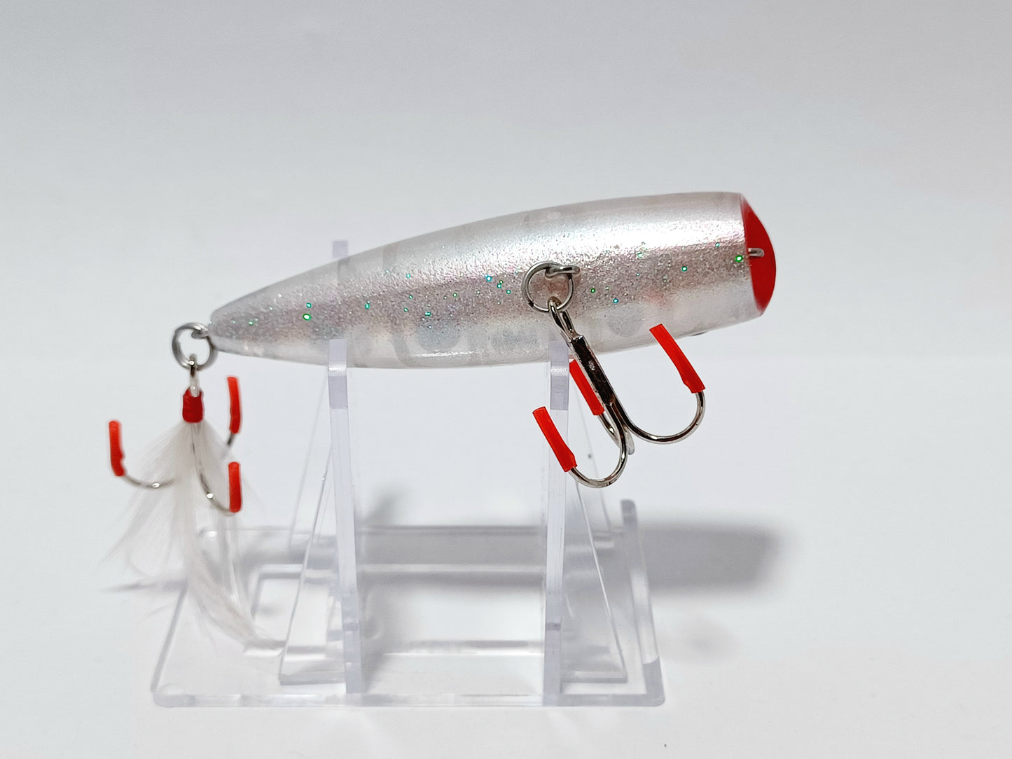Custom POPPER silver shad topwater lure