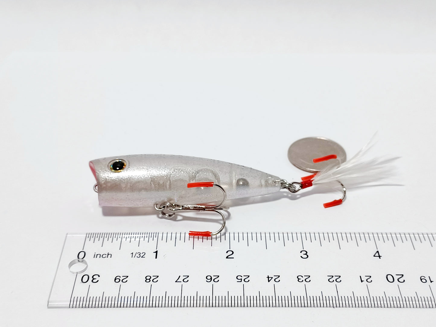 Custom POPPER silver shad topwater lure