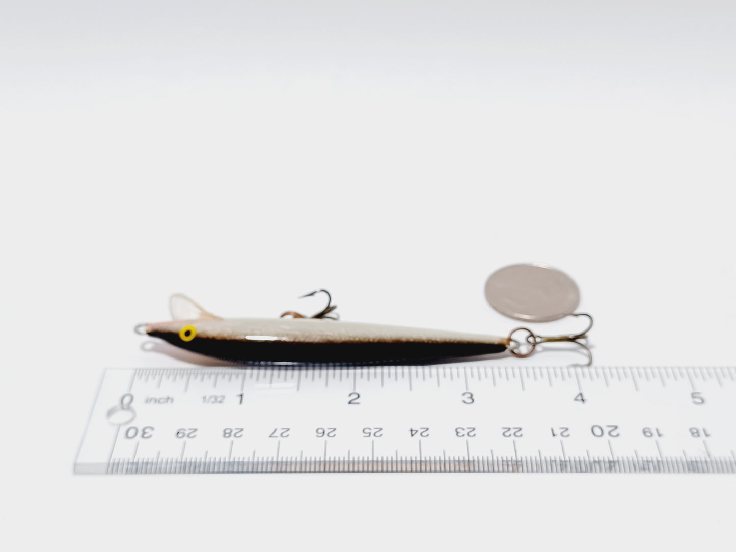 Vintage Rapala F-9 Original Floating Silver 3/16 oz Lure Balsa 3.5"