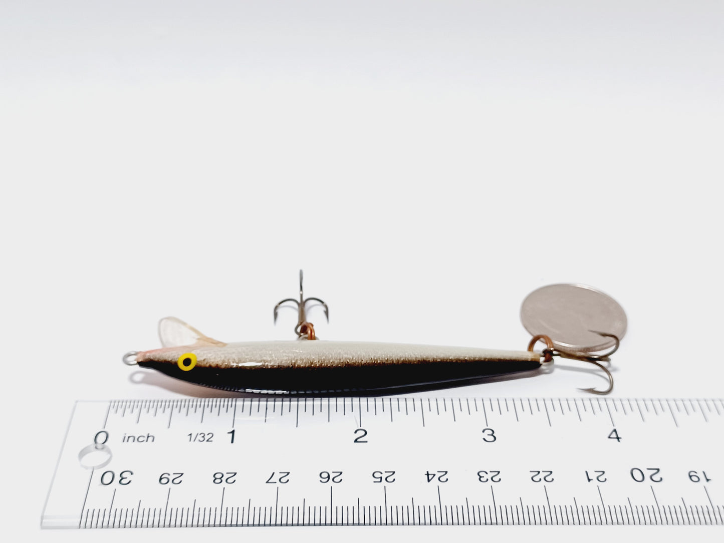 Vintage Rapala F-9 Original Floating Silver 3/16 oz Lure Balsa 3.5"