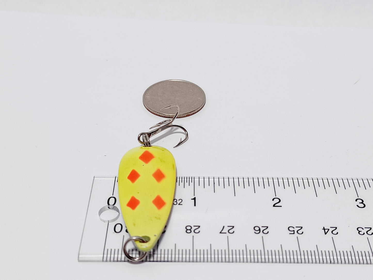 Vintage MISTER TWISTER yellow red diamonds sonic spoon Lure (Japan)