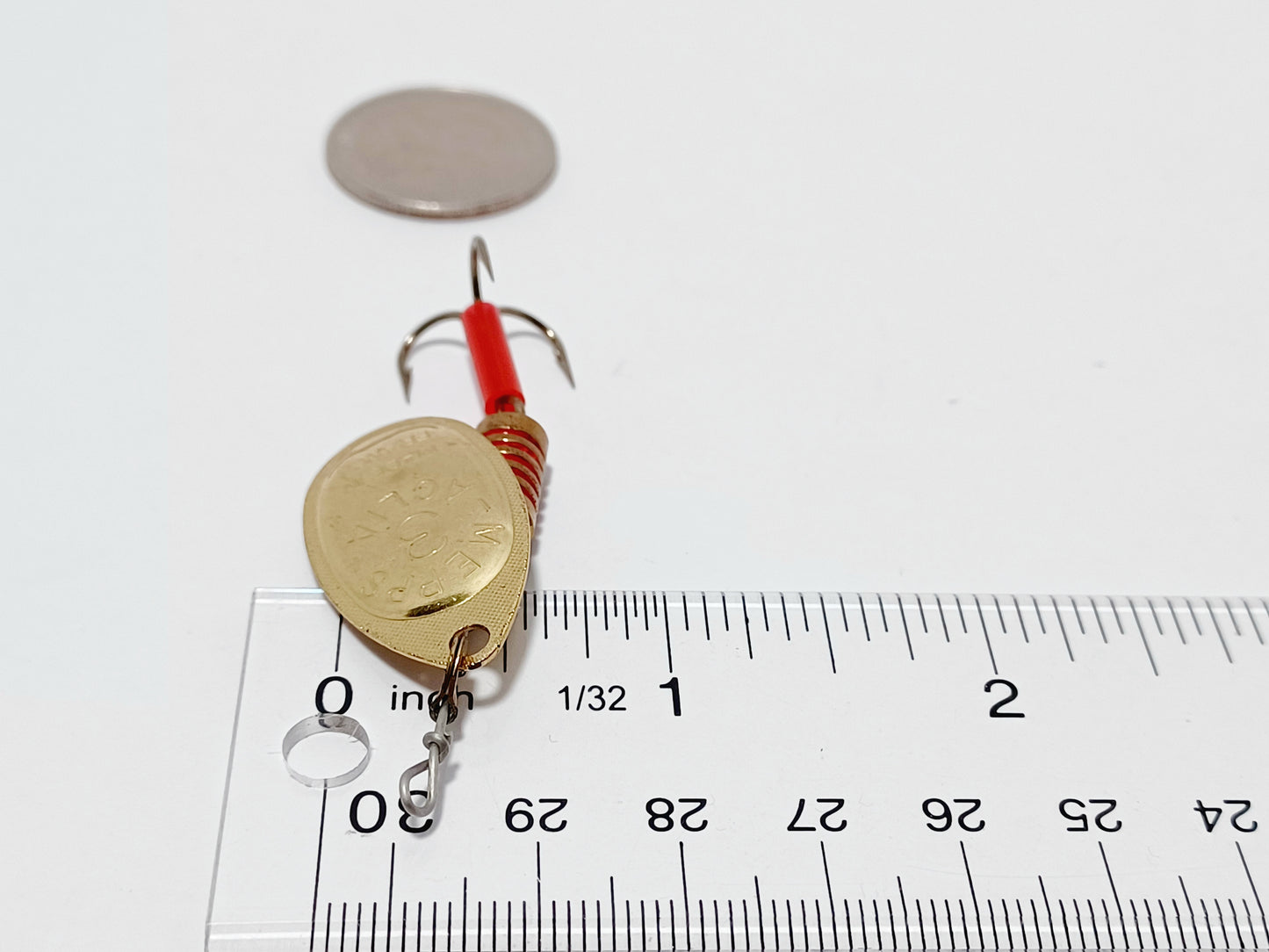Vintage Mepps Aglia #3 gold spinning lure France
