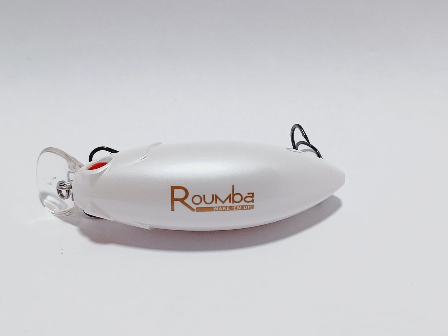 Classic Ima Roumba Silent Wobbling Wakebait Shallow 0-2ft depth Crankbait Lure (Albino/white)