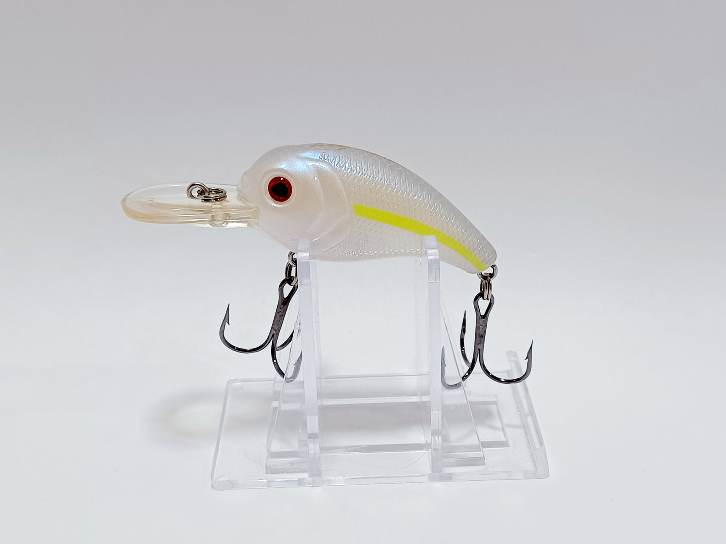 Classic Bass Pro Shop Crappie Maxx Cranks diving lure (Pearl white -chartreuse)