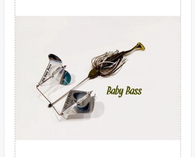 (MID SIZE*NOISY*) Buzz Blaster SILVER blades trailer baits included