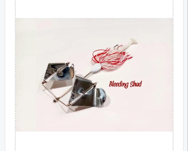 (MID SIZE*NOISY*) Buzz Blaster SILVER blades trailer baits included