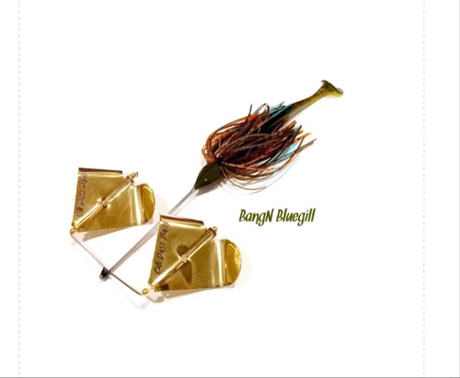(MIDSIZE*NOISY) Buzz Blaster GOLD blades trailer baits included