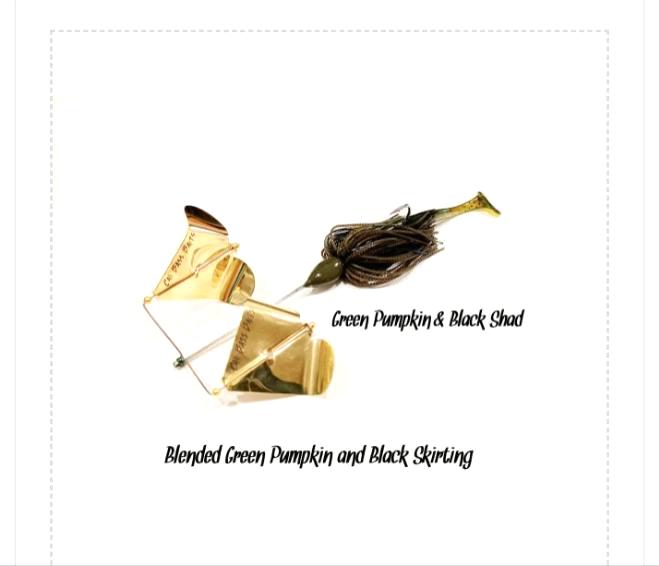 (MIDSIZE*NOISY) Buzz Blaster GOLD blades trailer baits included