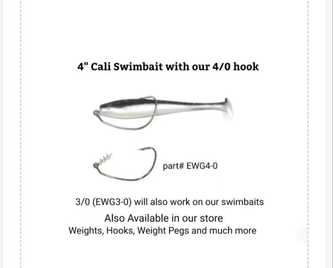Cali Paddle Shads (paddle tail swimbaits) variety of colors available