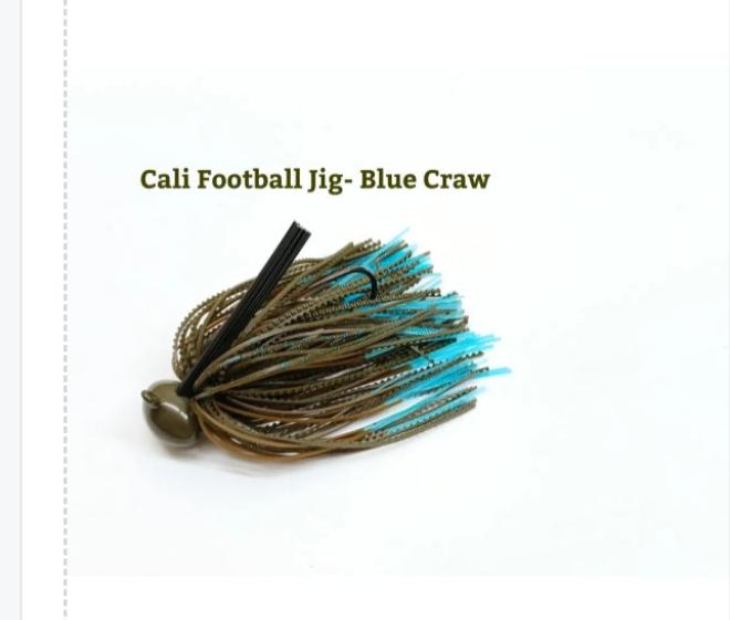 CALI JIGS in blue craw (Football or Brush Jig)