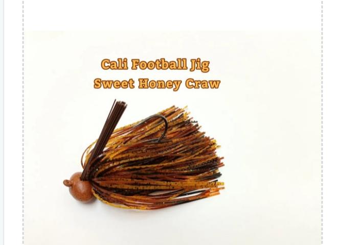 Cali Jig in Sweet Honey Craw-Football or Brush Jig