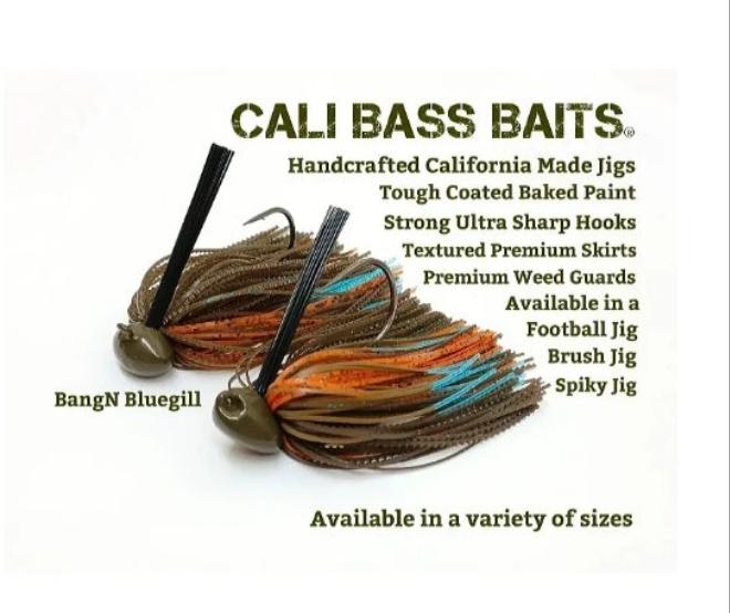 CALI JIGS in bangn bluegill (Football or Brush Jig)