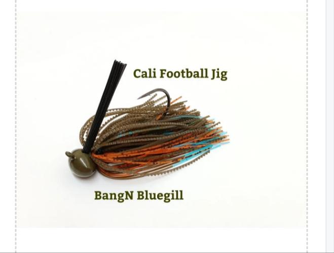 CALI JIGS in bangn bluegill (Football or Brush Jig)