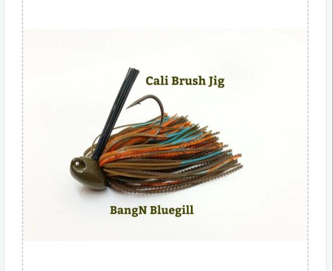 CALI JIGS in bangn bluegill (Football or Brush Jig)