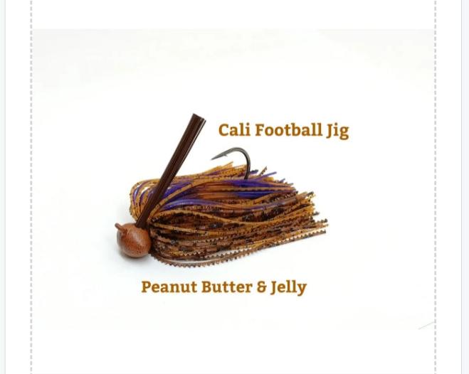 Cali Jig in Peanut Butter & Jelly-Football or Brush Jig
