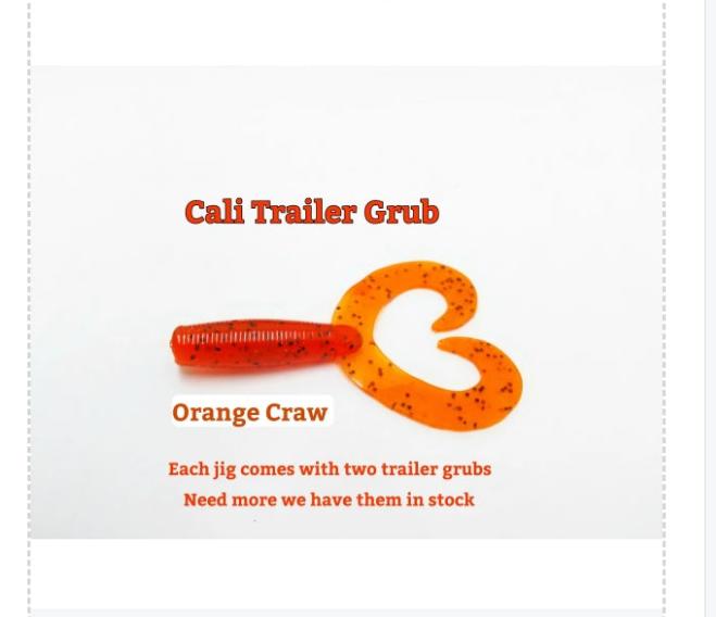 Cali Jig in Fuego Craw-Football or Brush Jig