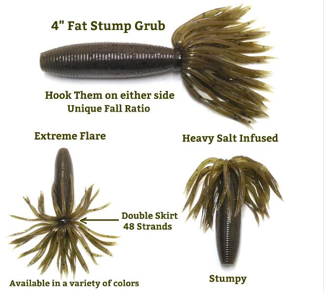 FAT STUMP GRUBS (double skirted) variety of colors available