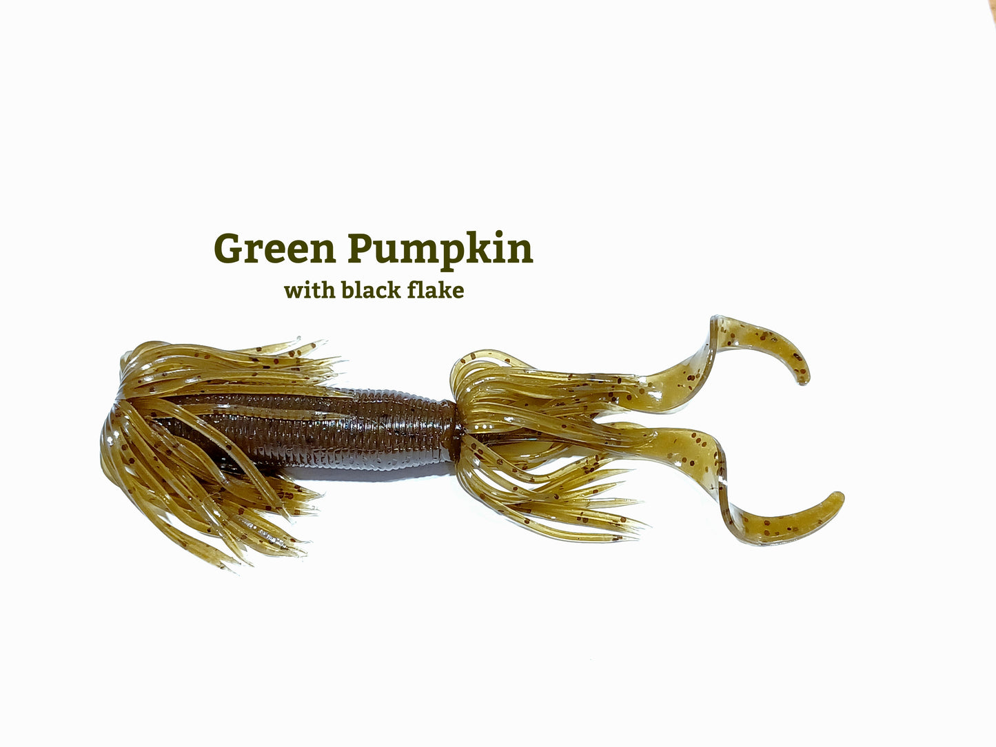 FATTY GRUB swimmer (triple skirt twin tail) variety of colors available