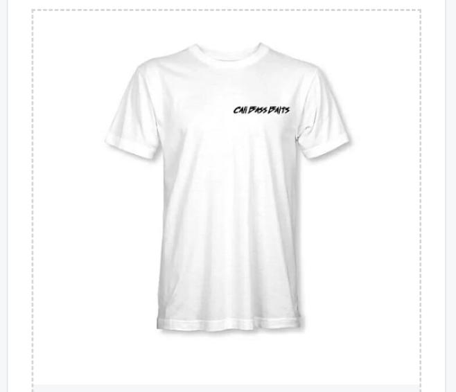 Cali Bass Baits Logo t-shirt SHORT SLEEVE (multiple sizes to choose from)