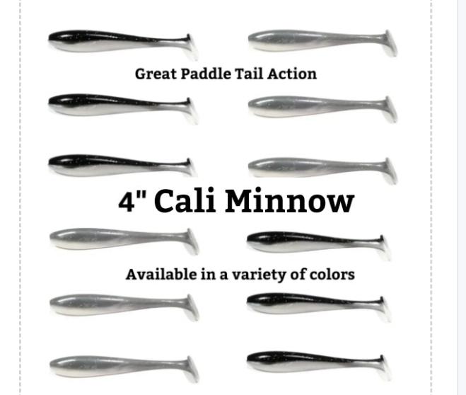 Cali Minnow 4" paddle tail swimbaits