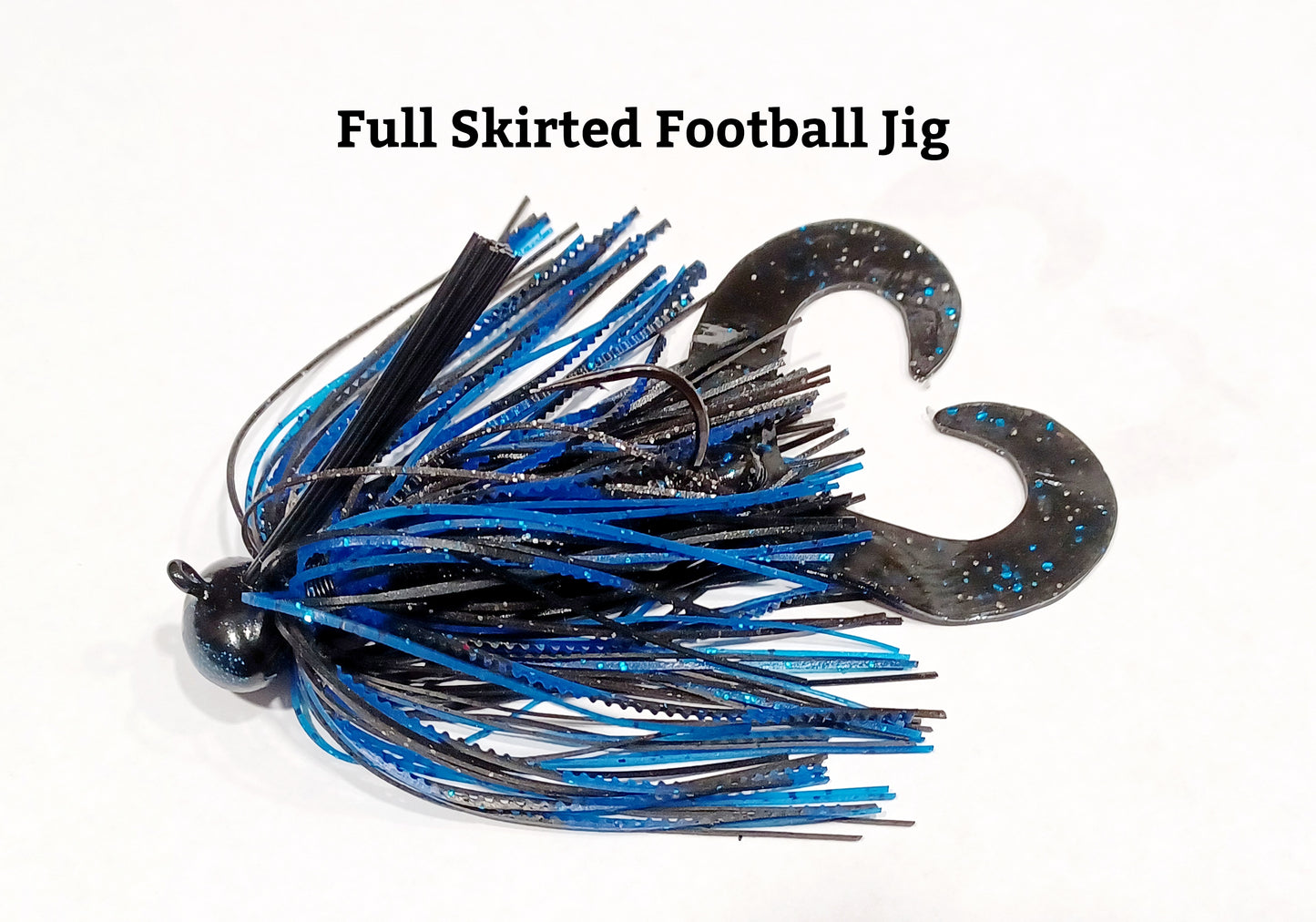Custom CALI JIGS in black blue craw