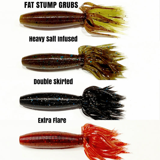 FAT STUMP GRUBS (double skirted) variety of colors available