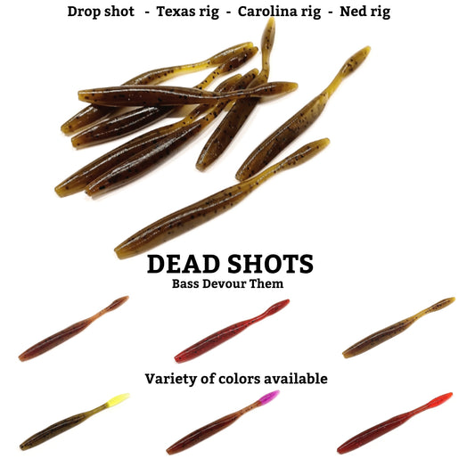 DEAD SHOT (finesse drop shot worm) variety of colors available