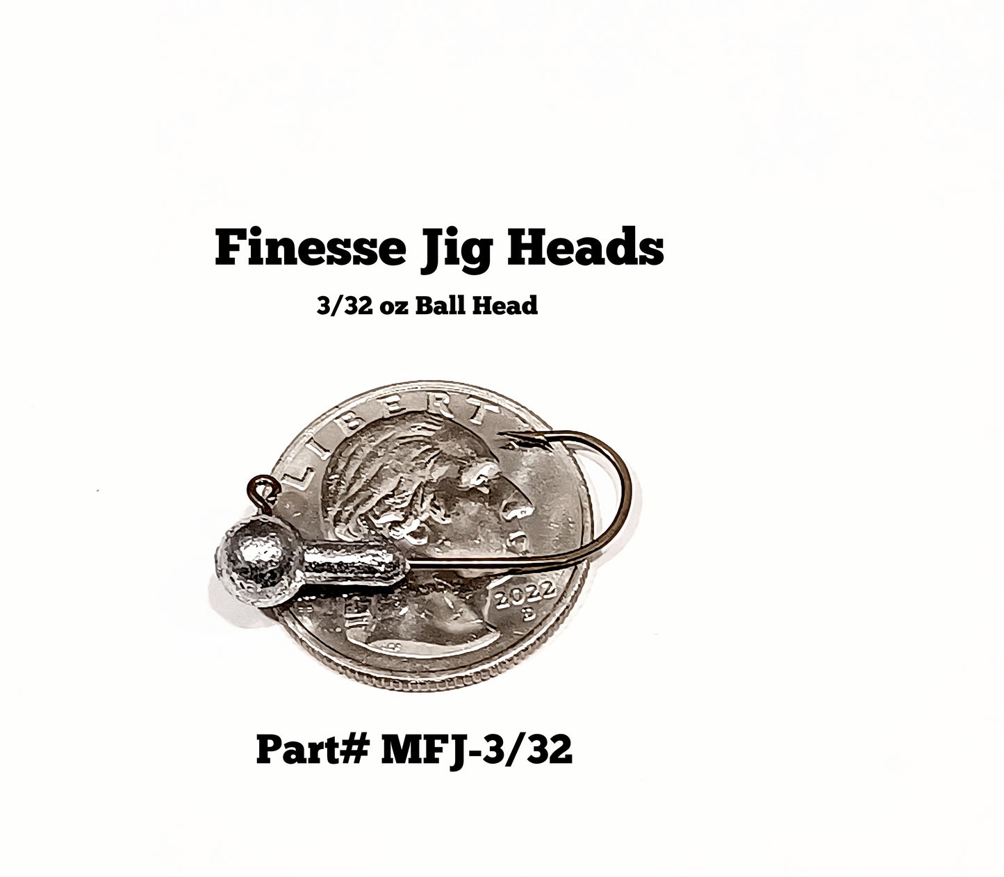 Finesse Jig Heads (size: 3/32 oz) from our finesse series tackle
