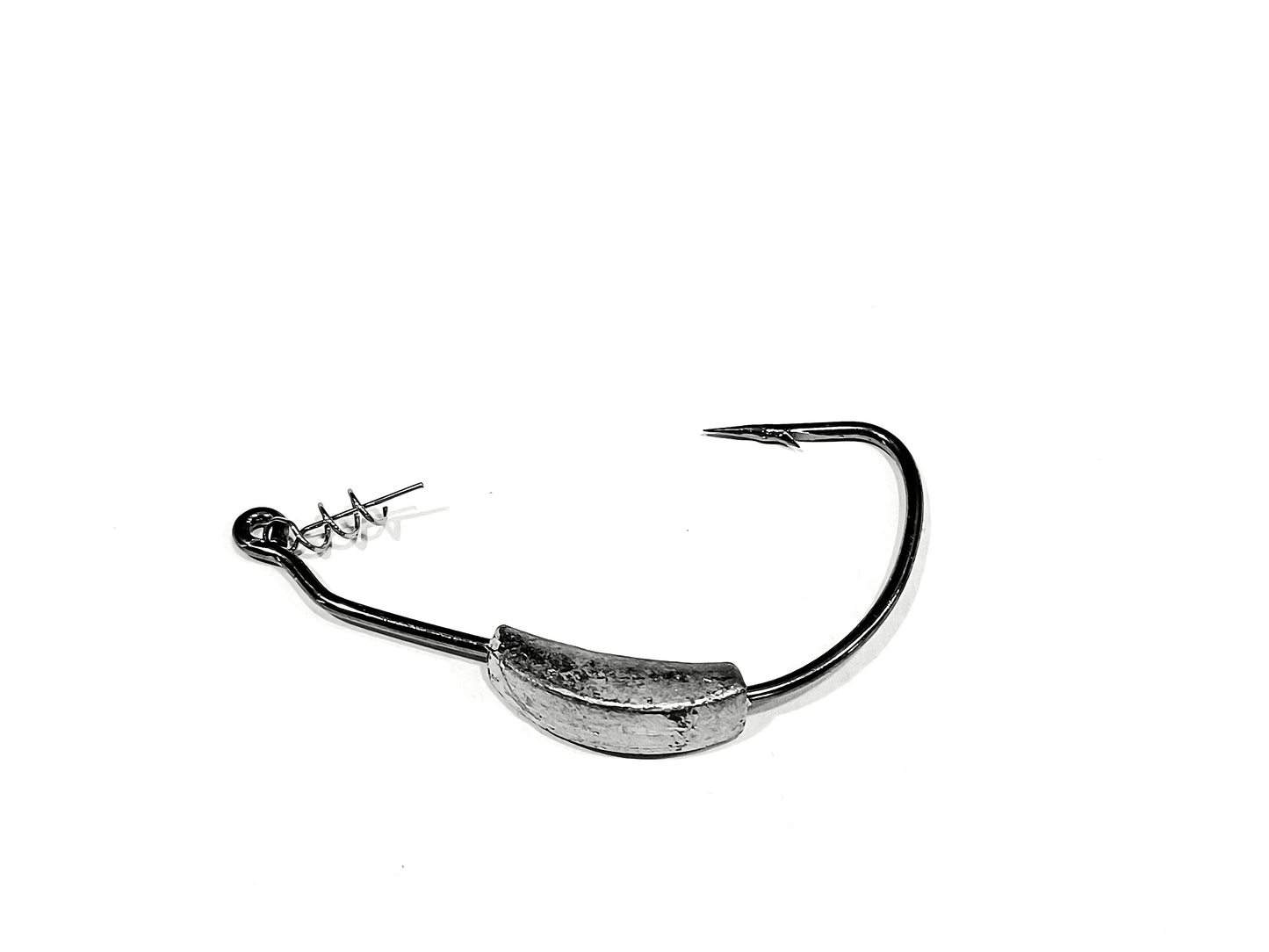 WEIGHTED 1/4oz extra wide gap weedless heavy gauge hooks with spring lock bait keeper (Bass Fishing -Swimbaits-Creature Baits-Grubs)