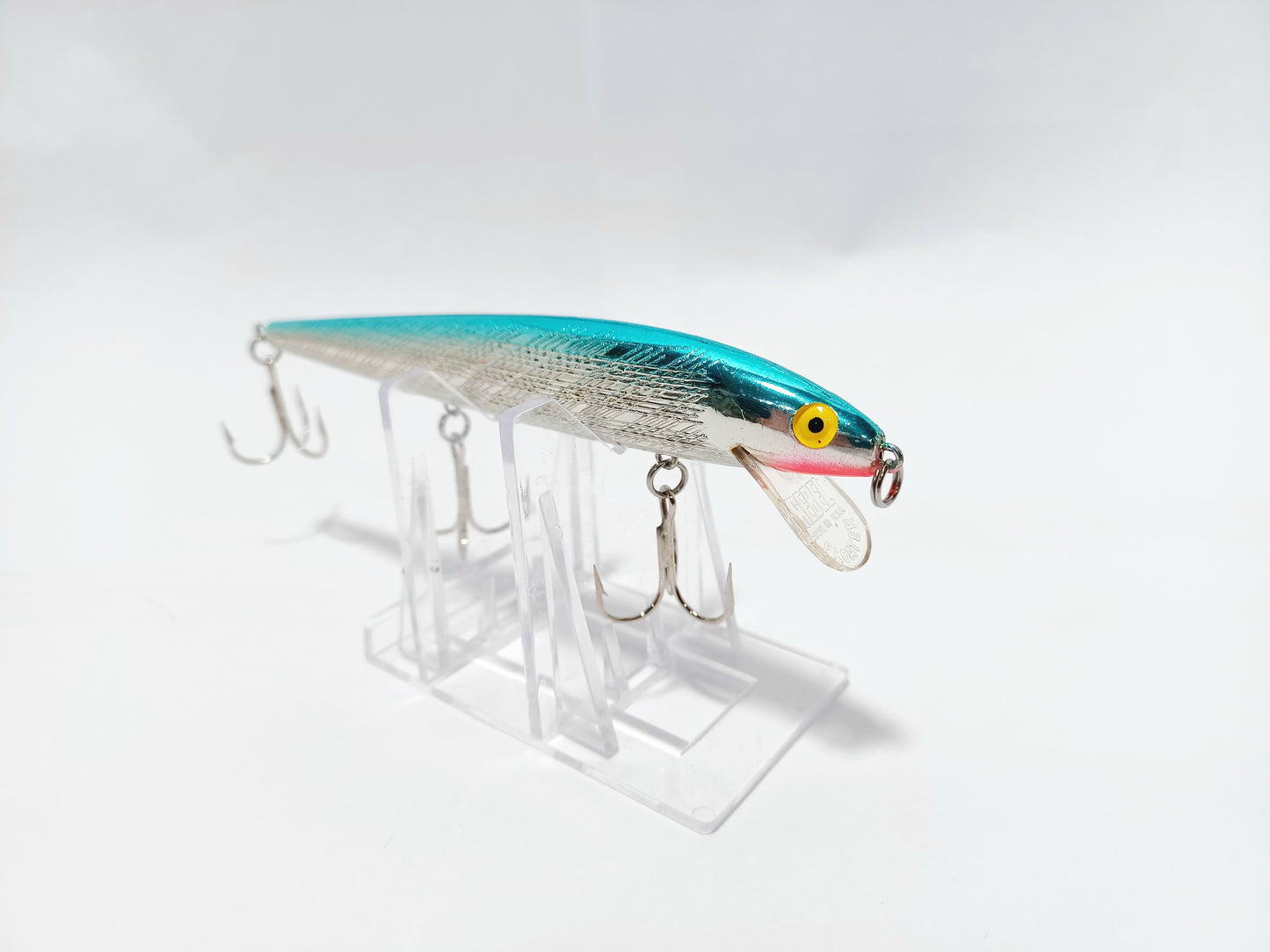 Vintage Rebel minnow floating lure 4.5" F2003s Blue Silver