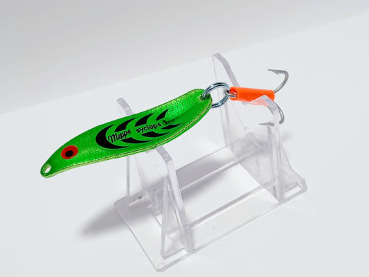 Vintage Mepps Syclops flashiest action lure green