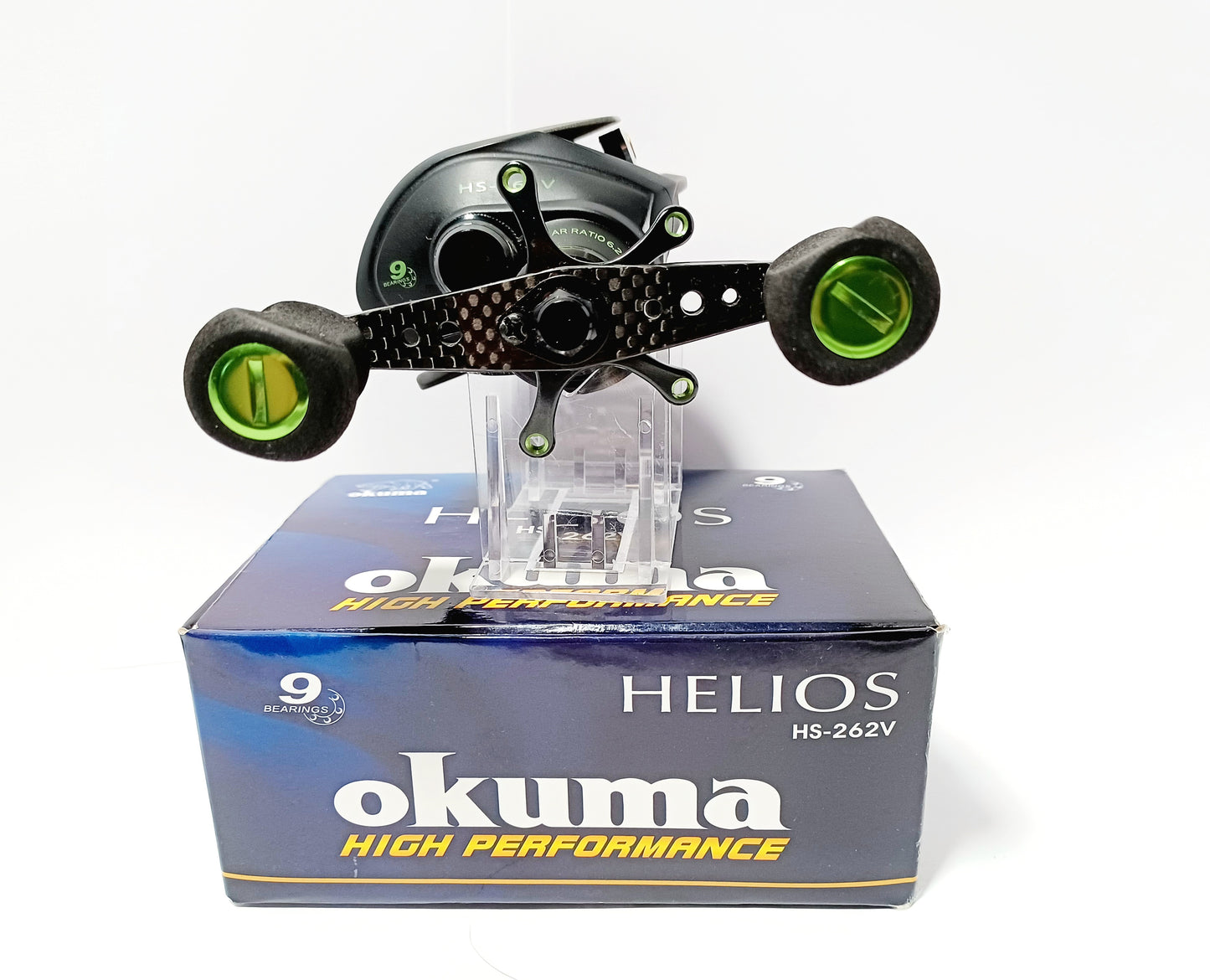 Okuma HELIOS low profile 6.2:1 ratio RH retrieval baitcaster HS-262V