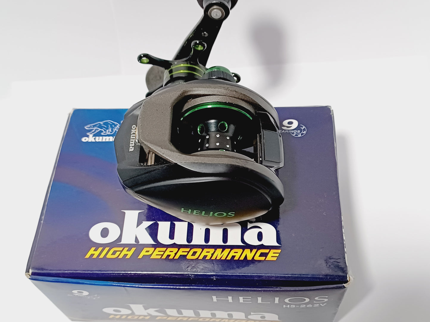 Okuma HELIOS low profile 6.2:1 ratio RH retrieval baitcaster HS-262V