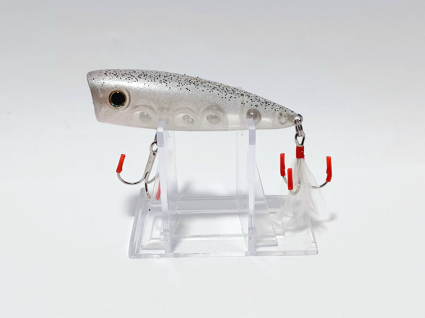 Custom POPPER silver shad topwater lure