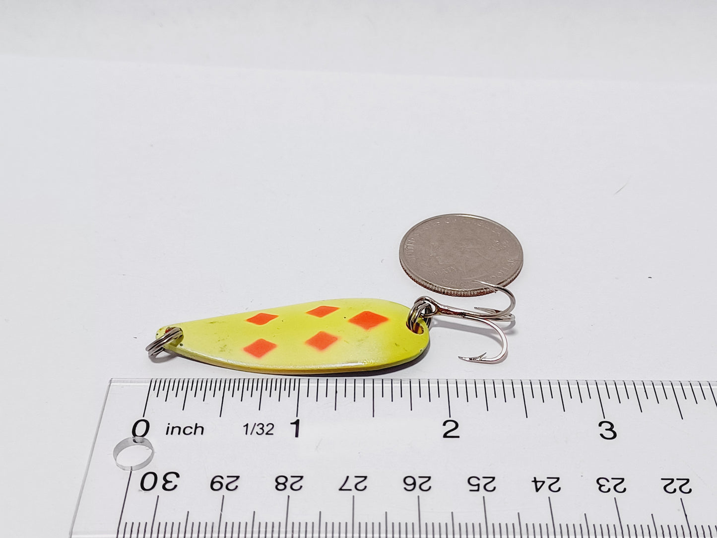 Vintage MISTER TWISTER yellow red diamonds sonic spoon Lure (Japan)