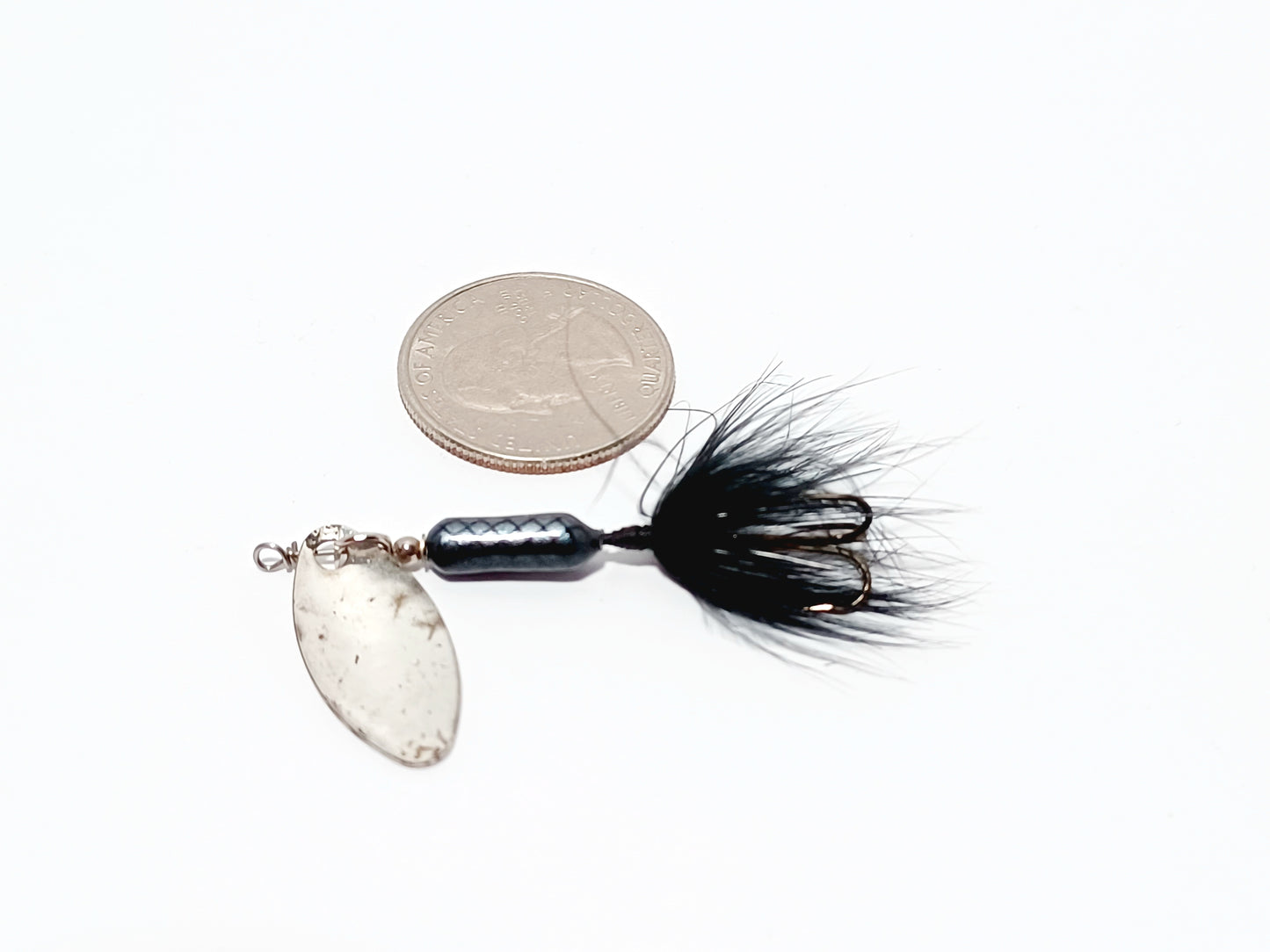 Vintage Mepps ROOSTER TAIL 1/16oz spinning lure black silver