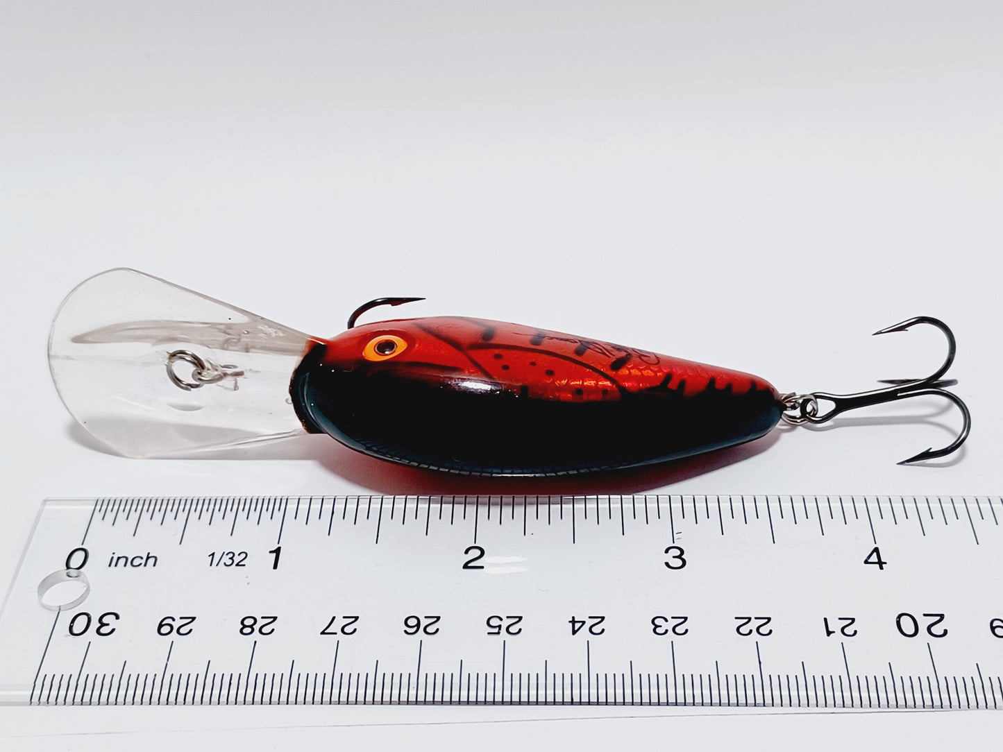 Classic Bill Dance Suspending Fat Free Shad (Holographic Red Craw) Rattling crankbait diving lure