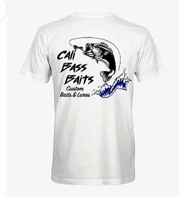 Cali Bass Baits Logo t-shirt SHORT SLEEVE (multiple sizes to choose from)
