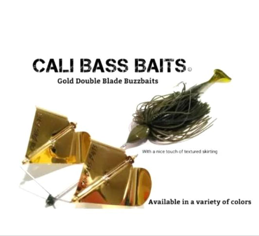 (FULL SIZE*NOISY) Buzz Blaster GOLD blades) trailer baits included