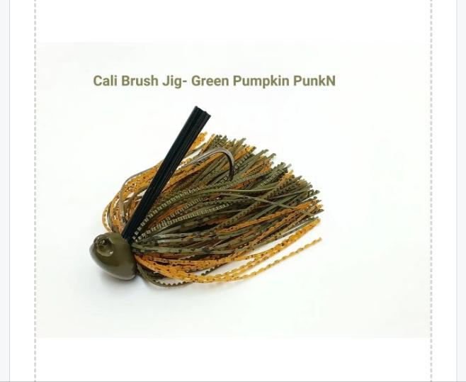 Custom CALI JIGS in green pumpkin & pumpkin (Football or Brush Jig) – Cali  Bass Baits