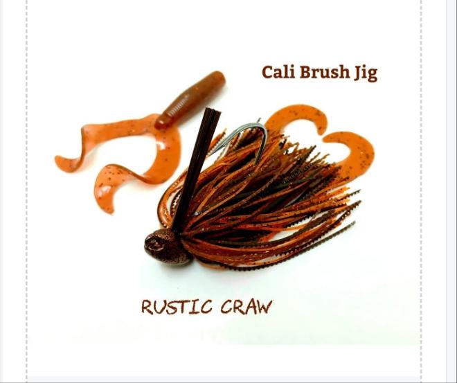 Custom Cali Jig in rustic craw (Football or Brush Jig)