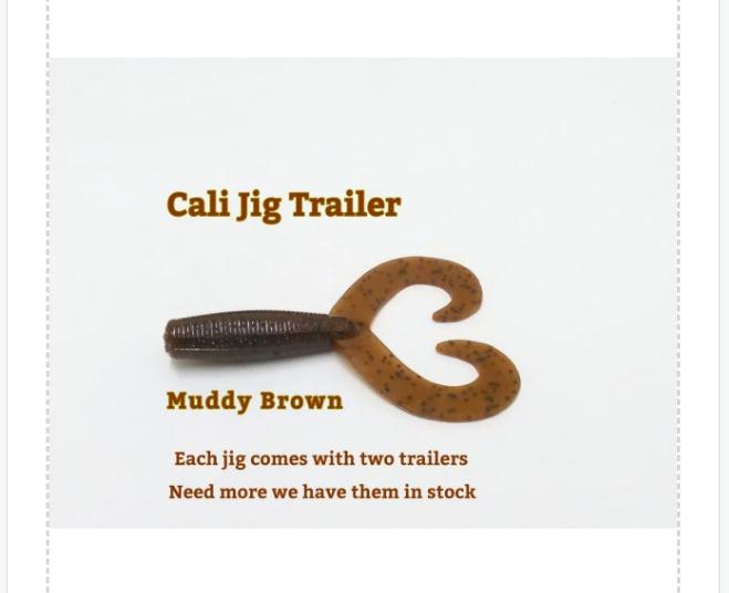 Custom CALI JIGS in mud craw (Football or Brush Jig)